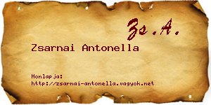 Zsarnai Antonella névjegykártya